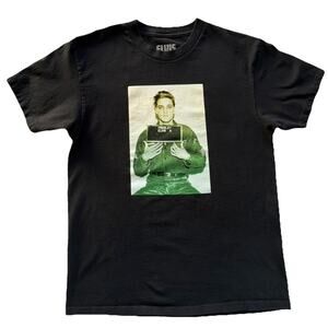 Elvis Presley Army Graphic T-shirt Women Large Black Short Sleeve Music Unisex